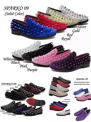 Men's Vintage Spike Dress Loafers Slip On Fashion Shoes Classic Tuxedo Dress Sho • $36.09