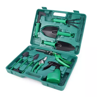 Garden Tool Set 10pcs Stainless Steel Garden Tool Kit With Organizer  Q3Z0 • £32.01