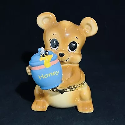 Grand Daughter You're My Honey Bear Porcelain Trinket Hinged Music Box Bradford • $14.99