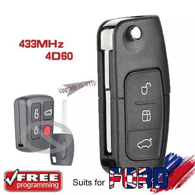 For Ford BF FG Falcon Territory Mondeo FPV SZ - Flip Remote Key Fob 433MHz 4D60 • $29.50