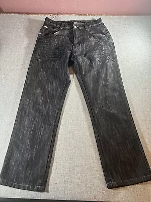 South Pole Jeans 34x32* 4180 Black Baggy Y2K Wide Leg Skater Urban Pants • $40.88