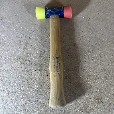Estwing DFH-12 Red And Yellow Rubber Mallet Hammer 12 Oz Wood Handle • $18.99
