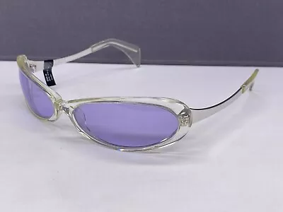 Alain Mikli Sunglasses Woman Transparent Silver Chrome Oval Vintage 90er 7679 • £67.50