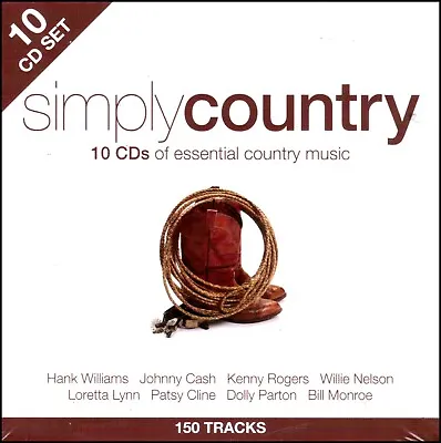 150 COUNTRY Hits Of The 50's & 60's  *  New 10-CD Boxset  * All Original Artists • $13.97