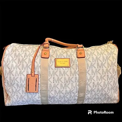 Michael Kors Duffle/Travel Bag 20x12x9 Removable Strap (Some Peeling) • $138