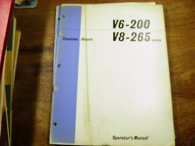 Cummins V6 200 V8 265 Operators Manual • $19.99