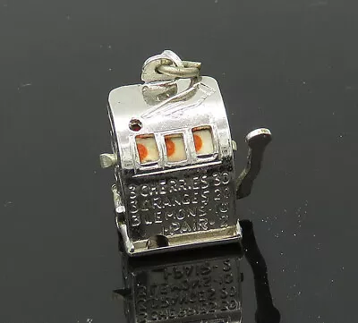 $39.25 • Buy 925 Sterling Silver - Vintage Slot Machine Souvenir Pendant (SPINS) - PT17195