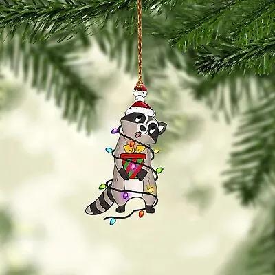 Raccoon Light Christmas Ornament Raccoon Lover Tree Christmas Ornament Decor • $19.99