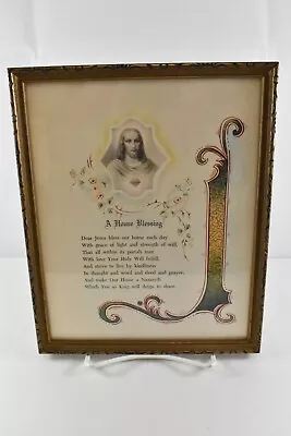 Vintage Poem Motto Print A House Blessing Dear Jesus Bless Our Home Each Day • $12.95