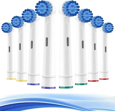 Sensitive Replacement Brush Heads For Oral B Braun Electric Toothbrush 8 Pack • $6.99
