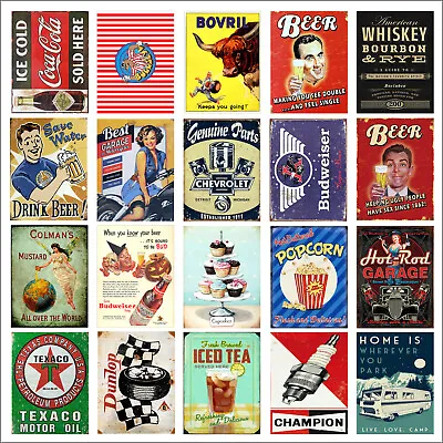 £2.82 • Buy Various Retro Tin Metal Novelty Replica Signs Home Bar Kitchen Man Cave Shed M8