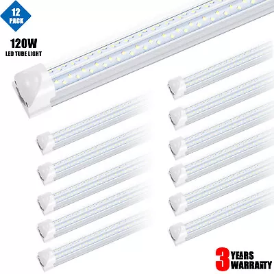 12Pack 8FT 120W LED Tube Light Fixture T8 LED Shop Light Warehouse Garage Light • $195.49