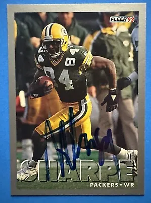 1993 Fleer Football Card #196 Sterling Sharpe Autograped - Green Bay Packers • $9.99