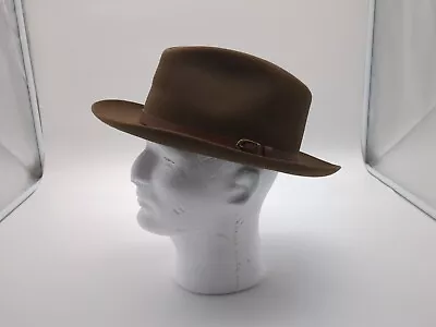 Vtg Stetson Royal Fedora Brown Hat Sz 7.5/60 - GREAT CONDITION  • $84.99