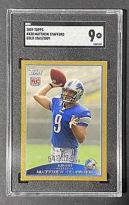 2009 Topps #430 Matthew Stafford  Gold /2009 Rookie RC SGC 9 MT • $85