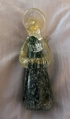 Vintage Murano Art Glass Angel Made In Italy Green Gold 5” • $28