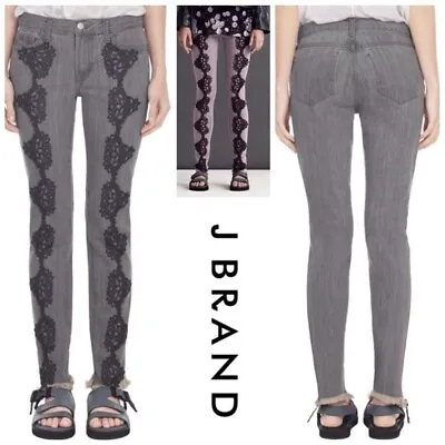 Christopher Kane X J Brand Gray Skinny Jeans Raw Hem Size 24 (00) | Retail $775 • $55