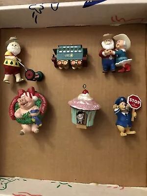 Lot Of 6 Hallmark Keepsake Ornament No Box HOME TRAIN HOGS LAWN SQUARE DANCE • $9