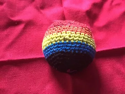 VINTAGE Hacky Sack--no Logo SIPA SIPA Crocheted Footbag 5 COLOR Bohemian • £27.25