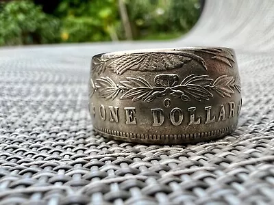 Handmade Morgan Silver Dollar Coin Ring • 90% Silver • US Size 8-11 • $85