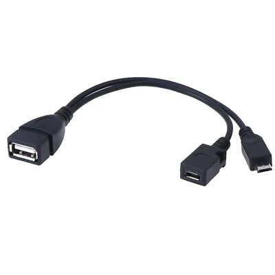 2 In1 Micro USB Male To Female To USB 2.0 Power Charging OTG Adapter Cable.Y&H4 • $1.68