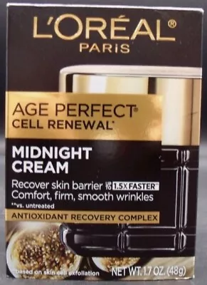 L'Oreal Paris Age Perfect Cell Renewal Midnight Cream - 1.7 Fl Oz • $27.95