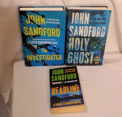 Lot/3 John Sandford Mystery Thriller Deadline Holy Ghost Investigator 2 Hc/1 Pb • $11.50