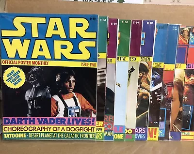 Lot Of 10 Vintage Star Wars Poster Mags. Large 36” Posters See Pics! • $75