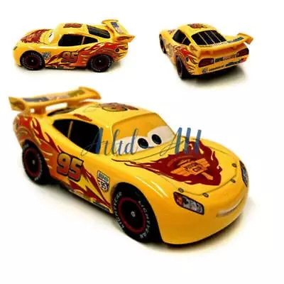Disney Pixar Cars 2 No.95 Yellow Lighting McQueen Diecast Toys Car Boy Gifts • $12.29