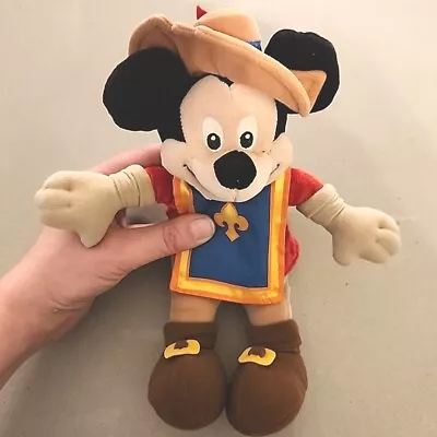 Mickey Mouse Dartagnan Three Musketeers 10  Plush Doll Disney Toy Mouseketeer • $22.99