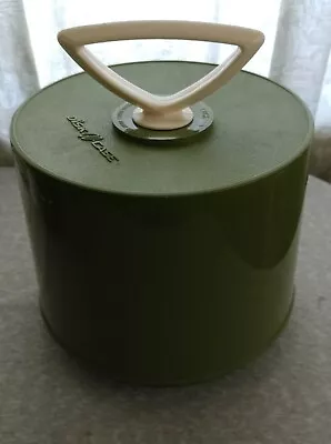 Vintage 1960's Disk-go-case 45 Rpm Vinyl Record Carrying Case Avocado Green • $19.99