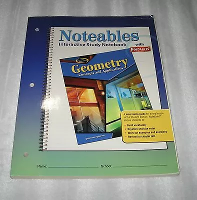 Glencoe Mathematics Geometry - Noteables Interactive Study Notebook / Pb • $6.99