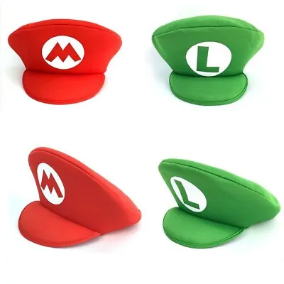 Halloween Costume Super Mario Hat All Ages Cosplay Prom Red & Green Mario Hat • $7.99