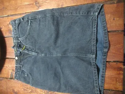 VINTAGE  COTTON DENIM JEAN SKIRT Marithe & Francois Girbaud Size 7/8 BLACK • $30