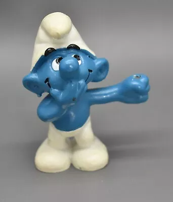 Smurfs Super Sign Smurf Vintage PVC Figure Peyo Schleich 1979 No Sign • $9.99