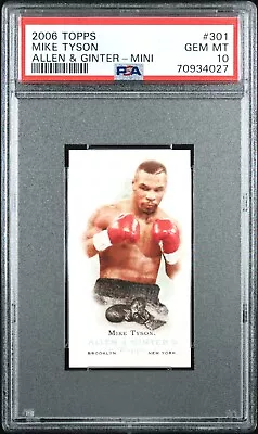 2006 Topps Allen & Ginter Mini SP Mike Tyson PSA 10 Rookie RC #301 • $245