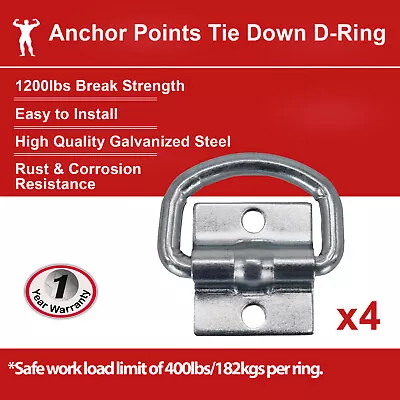 Heavy Duty Tie Down D Ring Lashing Ring Anchor Point Trailer Mount Truck UTE 4PC • $18