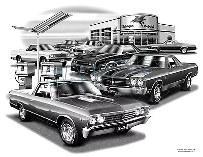 El Camino 67707281 Muscle Car Art Print **free Usa Shipping** • $24.99