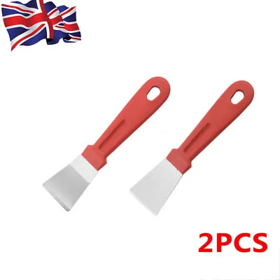 Oven Cleaning Scraper Stoves Induction Hob Stainless Steel2 Pieces UK • £3.79