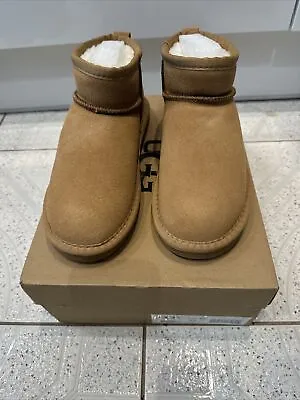 UGG Classic Ultra Mini Boots Chestnut Size UK4 - Chesnutt • £100