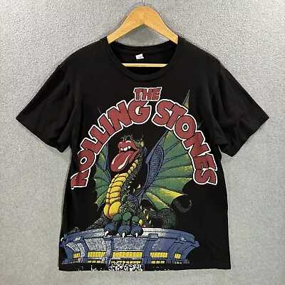 Rolling Stones Classic Rock Band Tee Vtg Y2K Dragon AOP T-Shirt Adult Sz Medium • $21.95