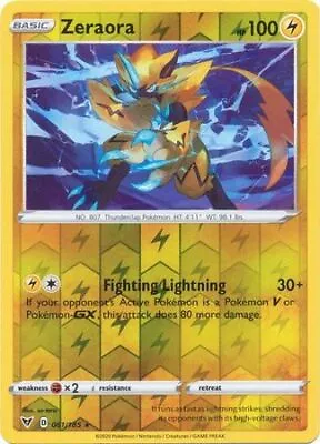 Zeraora 61/185 Reverse Holo | Vivid Voltage | Pokemon Card • $3