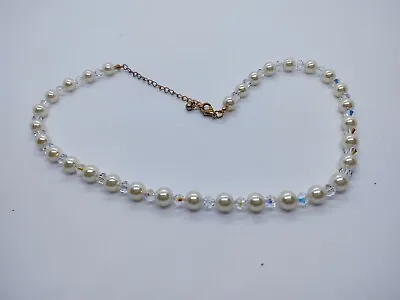 $12 • Buy Faux Pearl And Rhinestone Necklace  17 To 20 