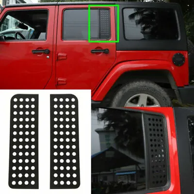 For Jeep Wrangler JK JKU 07+ Rear Car Door Triangle Glass Cover Trim Accessories • $31.99