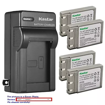 Kastar Battery AC Wall Charger For Minolta DiMage G400 DiMage G500 DiMage G600 • $29.49