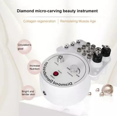 3 In 1 Diamond Microdermabrasion Dermabrasion Facial Peel Vacuum Skin Machine UK • £59.99