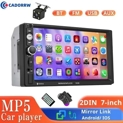 7  Double 2 Din Stereo Radio Bluetooth Car MP5 Player Touch Screen Mirror Link • $32.99