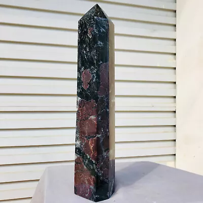 6.1lb Natural Fireworks Garnet Crystal Obelisk Quartz Healing Wand Point • $2.25