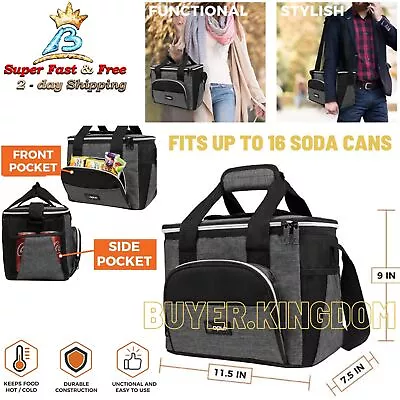 Insulated Tote Lunch Box Pail Bag Picnic Camping Soft Outdoor Cooler Lunch Pail • $43.92