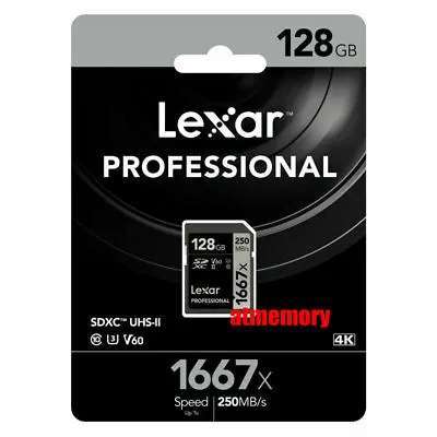 Lexar Professional 128GB SDXC SD 1667x Memory Card UHS-II 250MB/s 4K V60 US • $43.95